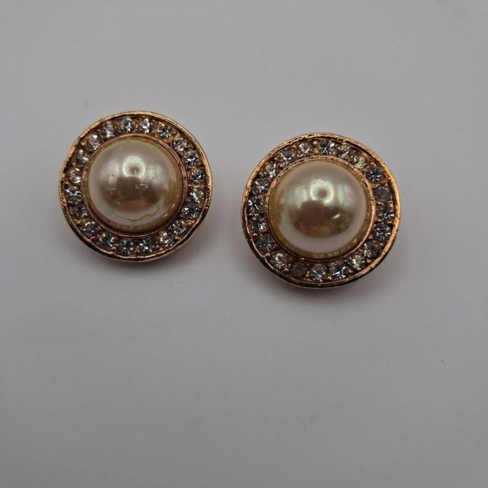 Vintage heavy faux pear earrings